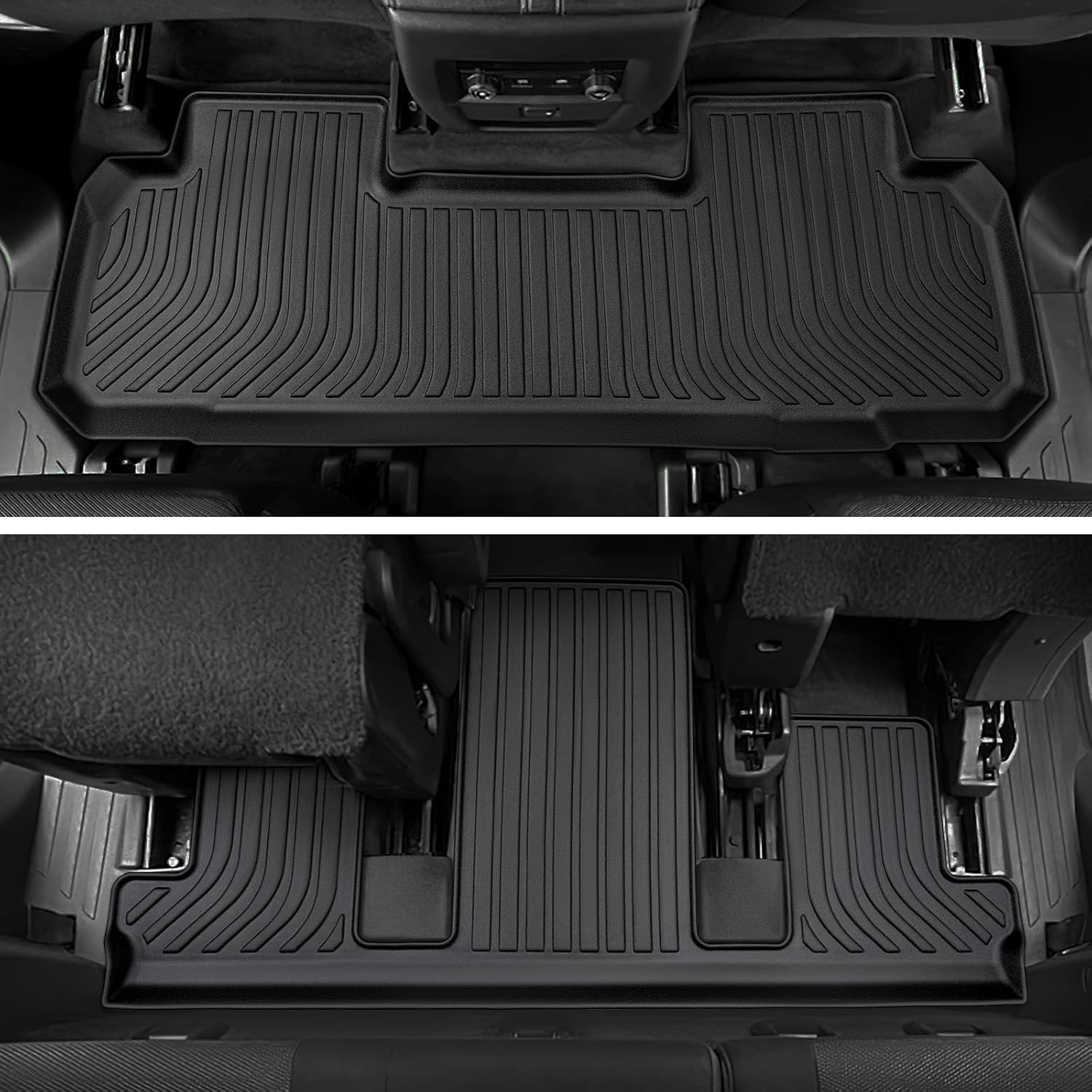 ORANGLES All Weather Floor Mats & Cargo Liner for Chevrolet Traverse 2018–2023 (7-Seater Bucket Seats) – TPE Rubber Custom Fit Floor Liners & Trunk Mat (Fits 2024 Traverse Limited) - high resolution display - Image 2 of 5 | perfect for office | California | Free Shipping ORANGLES
