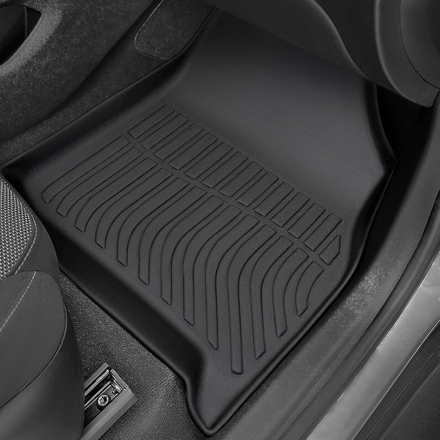 ORANGLES All Weather Floor Mats & Cargo Liner for Chevrolet Traverse 2018–2023 (7-Seater Bucket Seats) – TPE Rubber Custom Fit Floor Liners & Trunk Mat (Fits 2024 Traverse Limited) - detailed closeup view - Image 3 of 5 | great for travel | Texas | Free Shipping ORANGLES