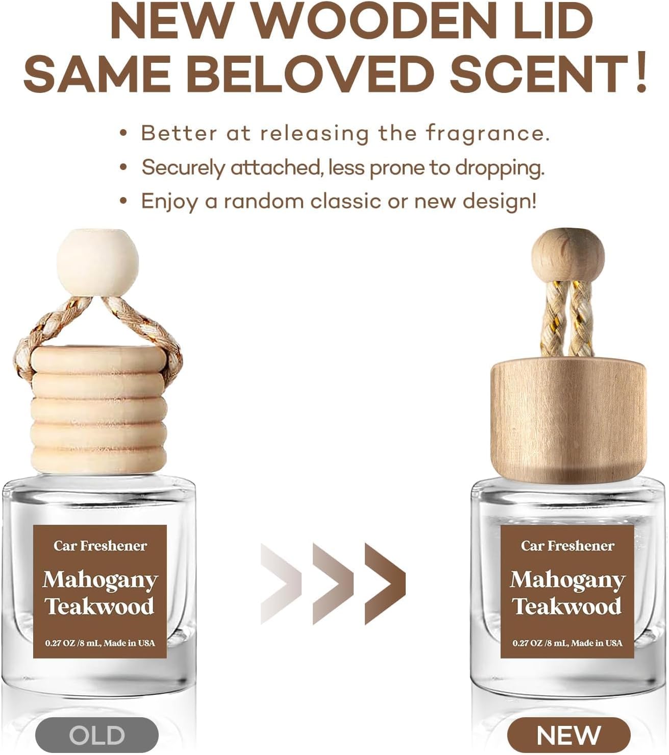 ORANGLES C Classy Hanging Car Air Freshener 2 Pack – Mahogany Teakwood Essential Oil Diffuser with Glass Bottle, Long-Lasting Car Fragrance for Men & Women - full product showcase - Image 5 of 5 | suitable for professionals | Florida | Free Shipping ORANGLES