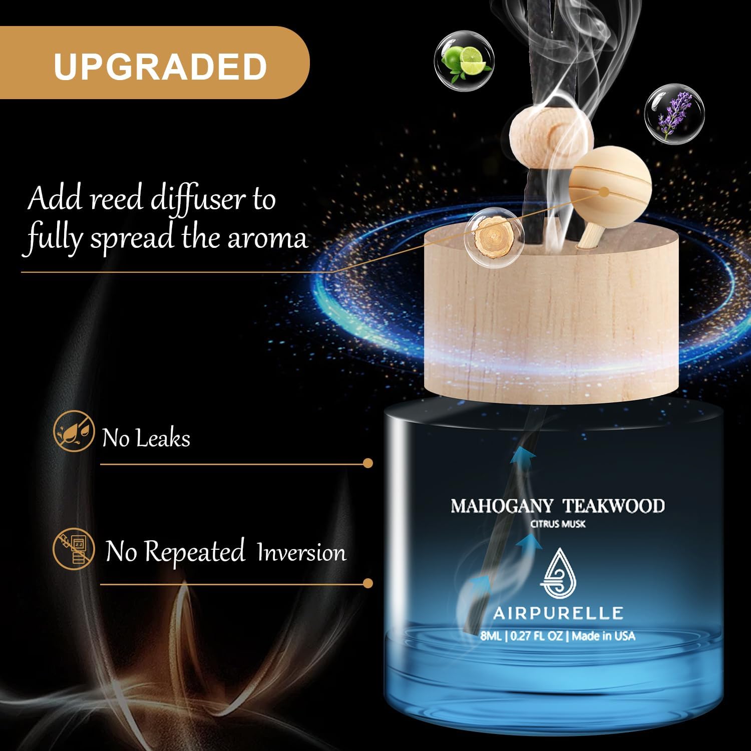 ORANGLES Car Air Freshener Hanging Diffuser 2 Pack – Mahogany Teakwood Fragrance Oil Car Air Fresheners, Long Lasting Hanging Car Perfume (45+ Days, Made in USA) - full product showcase - Image 5 of 6 | suitable for professionals | Florida | Free Shipping ORANGLES