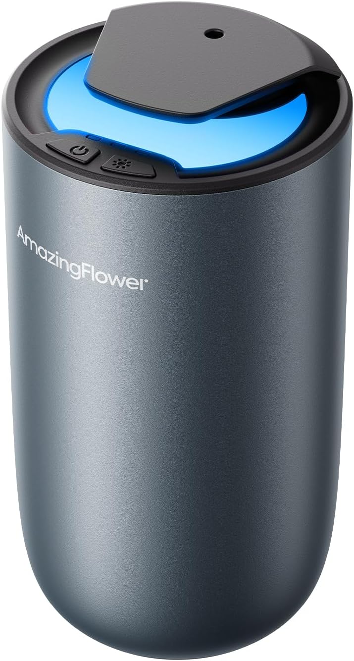Smart Waterless Essential Oil Diffuser – Rechargeable Car Air Freshener with 3 Mist Modes, LED Lights & Auto On/Off Aroma Diffuser