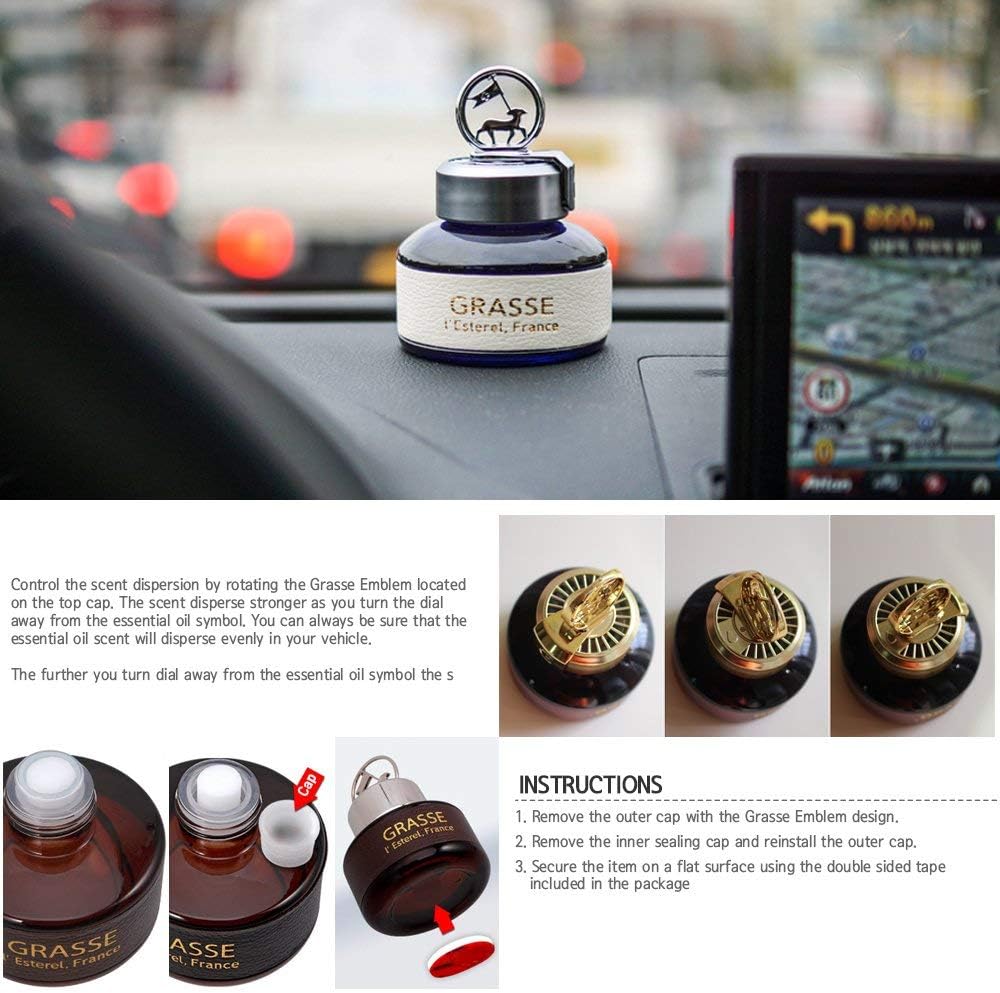 ORANGLES Bullsone Grasse L'esterel Natural Car Air Freshener – Luxury Bulgarian Rose Car Perfume for Long-Lasting Vehicle Fragrance - high resolution display - Image 2 of 3 | perfect for office | California | Free Shipping ORANGLES