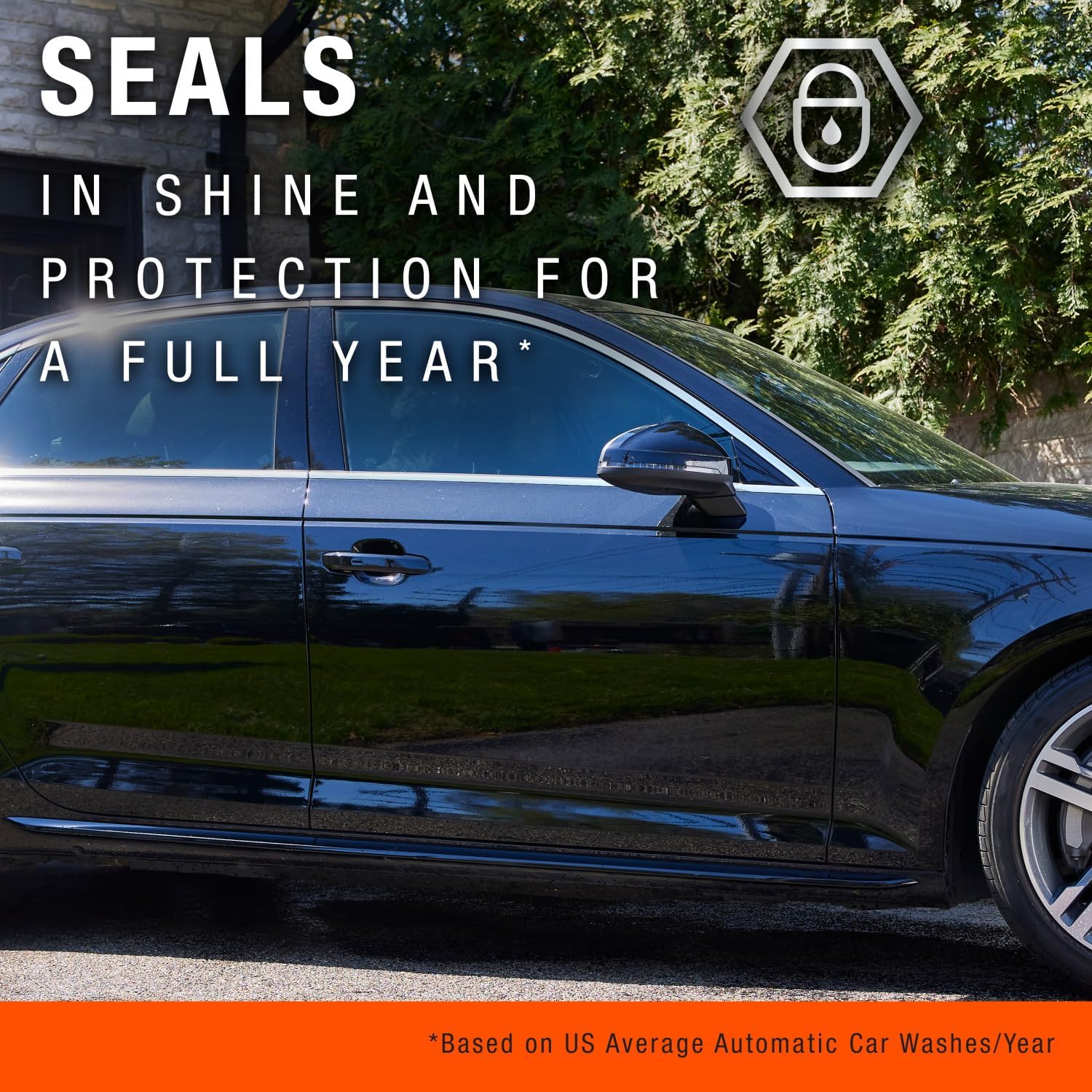 ORANGLES Nu Finish Once a Year Car Polish and Sealant – 3-in-1 Ceramic Technology Paint Protection, Repair, Shine & Water Repellent Formula (16 fl oz) - angled perspective - Image 4 of 5 | excellent for daily use | New York | Free Shipping ORANGLES