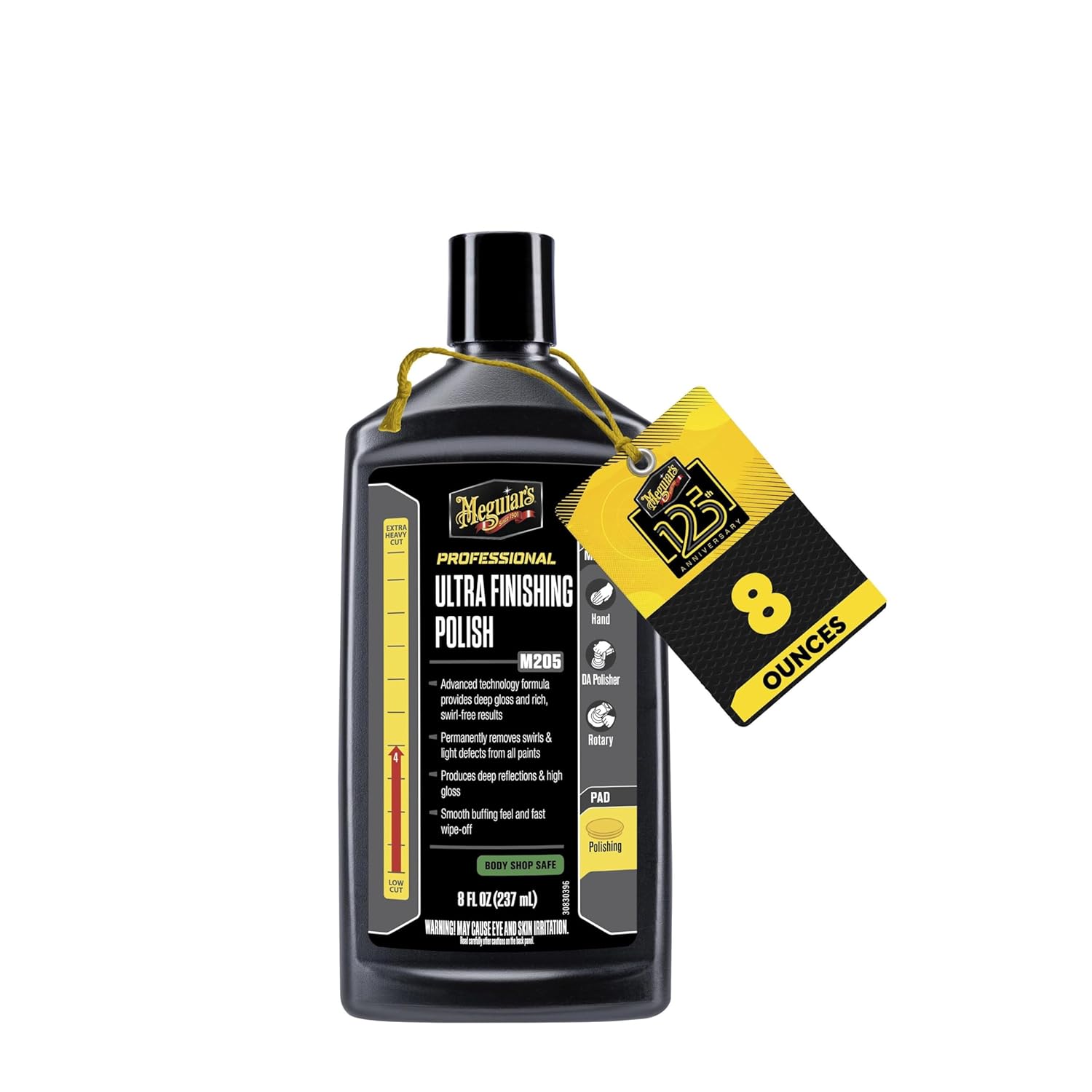 Meguiar's M205 Mirror Glaze Ultra Finishing Polish – High Gloss Swirl & Defect Remover Automotive Polish (8 Oz)