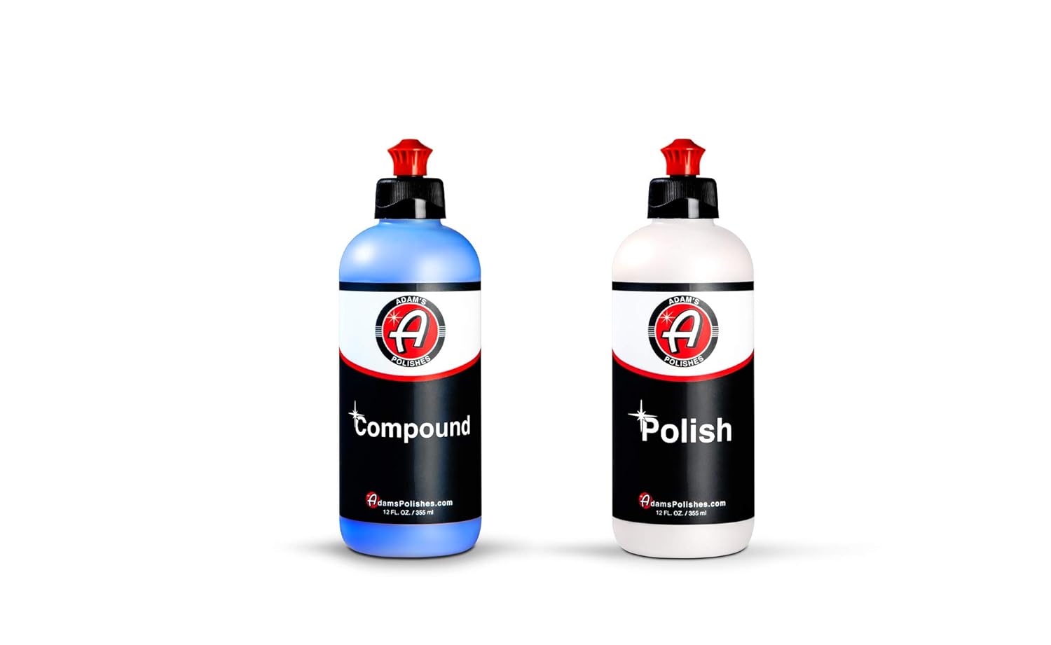 Adam's Polishes 2-Step Polishing System Combo (12oz) – Silicone-Free Body Shop Safe Paint Correction & Finishing Kit for Clear Coat, Gel Coat & Single Stage Finishes