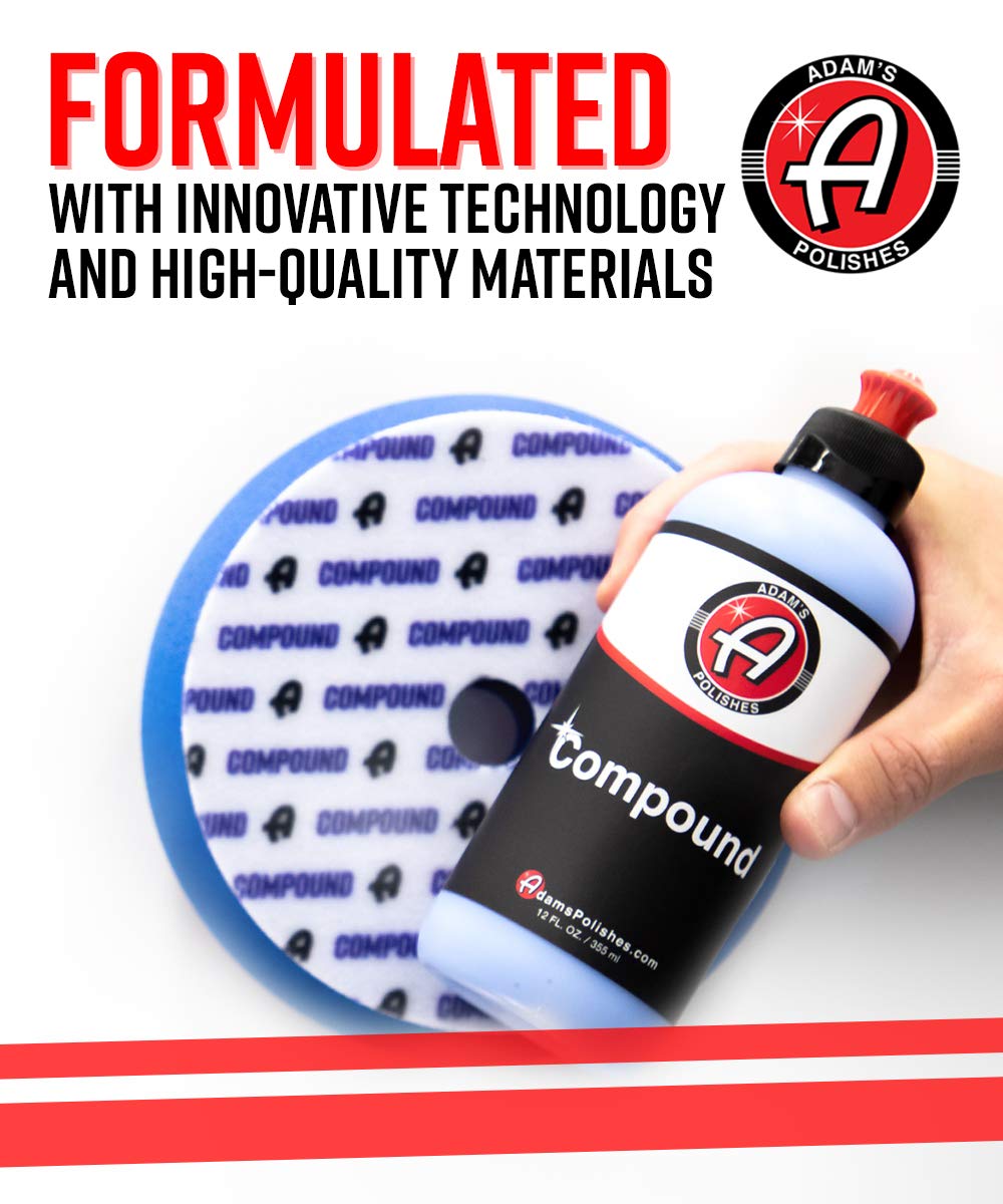 ORANGLES Adam's Polishes 2-Step Polishing System Combo (12oz) – Silicone-Free Body Shop Safe Paint Correction & Finishing Kit for Clear Coat, Gel Coat & Single Stage Finishes - detailed closeup view - Image 3 of 5 | great for travel | Texas | Free Shipping ORANGLES