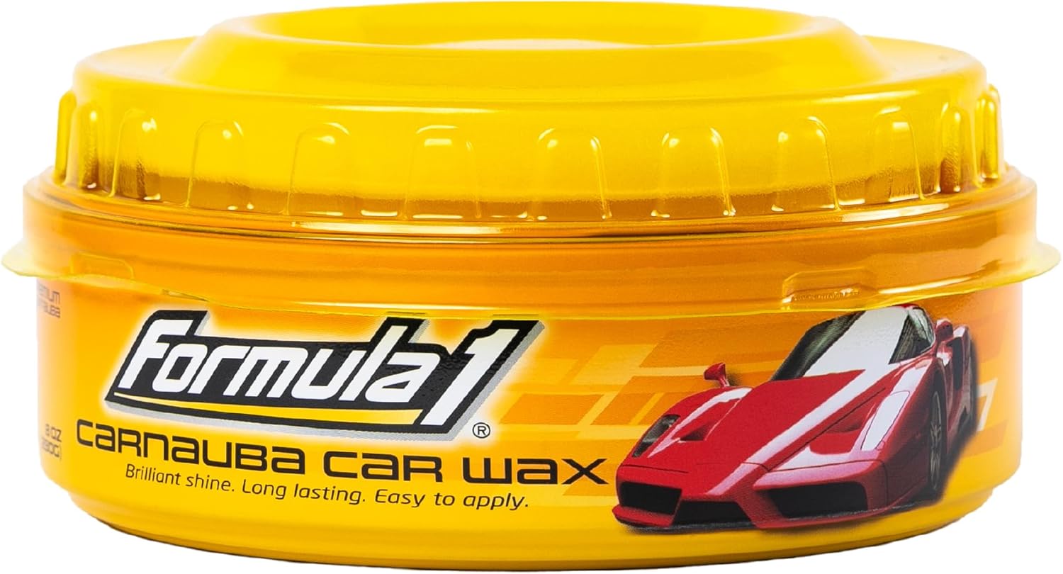 Formula 1 Carnauba Car Wax Paste – High Gloss Shine & Paint Protection Polish with Micropolishing Agents, Removes Haze & Swirl Marks (8 oz)