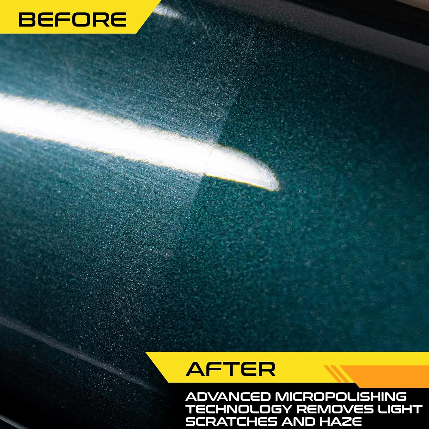 ORANGLES Formula 1 Carnauba Car Wax Paste – High Gloss Shine & Paint Protection Polish with Micropolishing Agents, Removes Haze & Swirl Marks (8 oz) - detailed closeup view - Image 3 of 5 | great for travel | Texas | Free Shipping ORANGLES