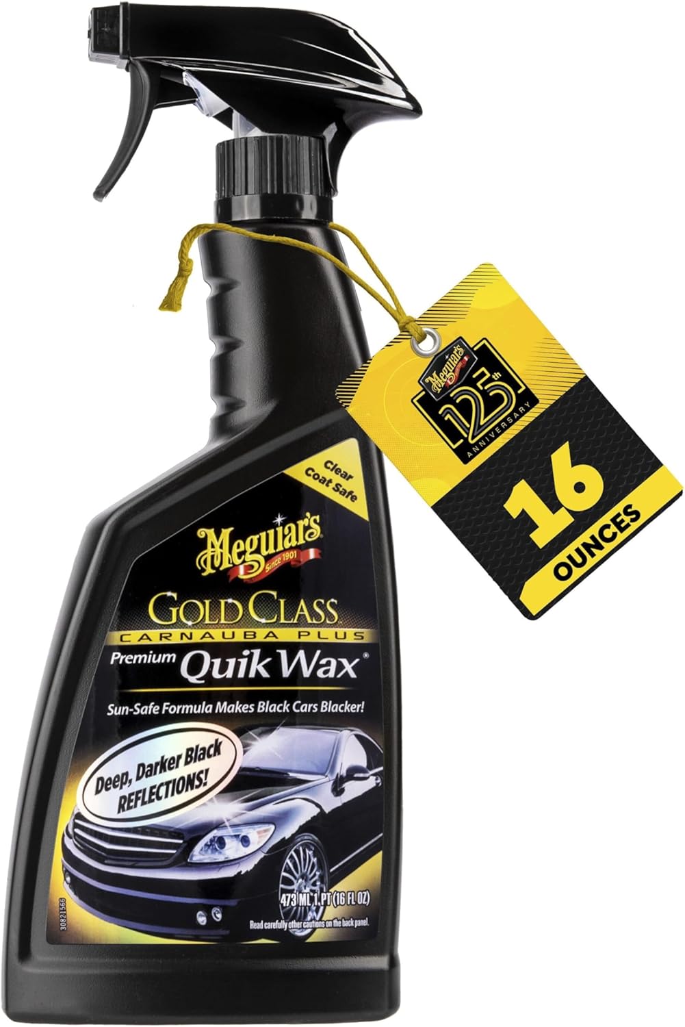 Meguiar's G7716 Gold Class Carnauba Quik Wax – Spray Wax for Rich Shine & Depth, Clear Coat Safe Formula with Long-Lasting Gloss (16 oz)