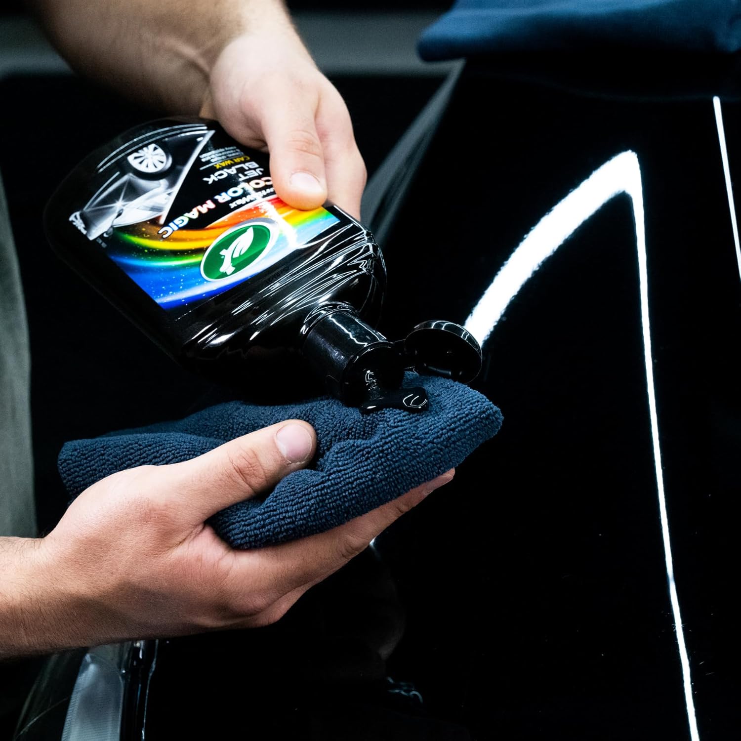 ORANGLES Turtle Wax Color Magic Car Paintwork Polish – Black 500ml, Restores Color, Shine & Gloss with Long-Lasting Paint Enhancement Formula - detailed closeup view - Image 3 of 4 | great for travel | Texas | Free Shipping ORANGLES