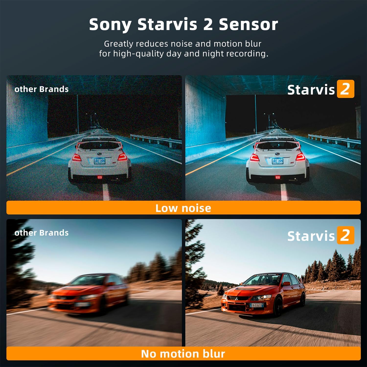 ORANGLES Real 4K 3-Channel Dash Cam Front, Rear & Inside – STARVIS 2 HDR Car Camera with 5.8GHz WiFi, GPS, IR Night Vision & 24Hr Parking Monitor - detailed closeup view - Image 3 of 4 | great for travel | Texas | Free Shipping ORANGLES