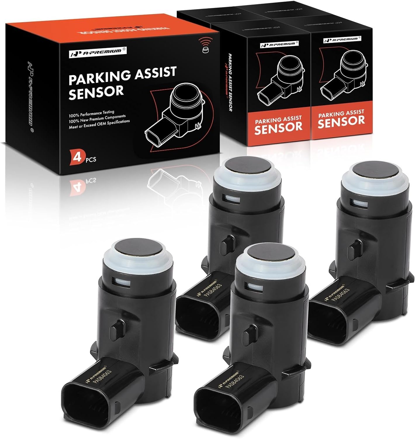 A-Premium 4-Piece Rear PDC Parking Sensor Kit – Compatible with Ford F-150 (2009–2014) & Lincoln Mark LT (2010–2014) | OEM Replacement 9L3Z-15K859-D
