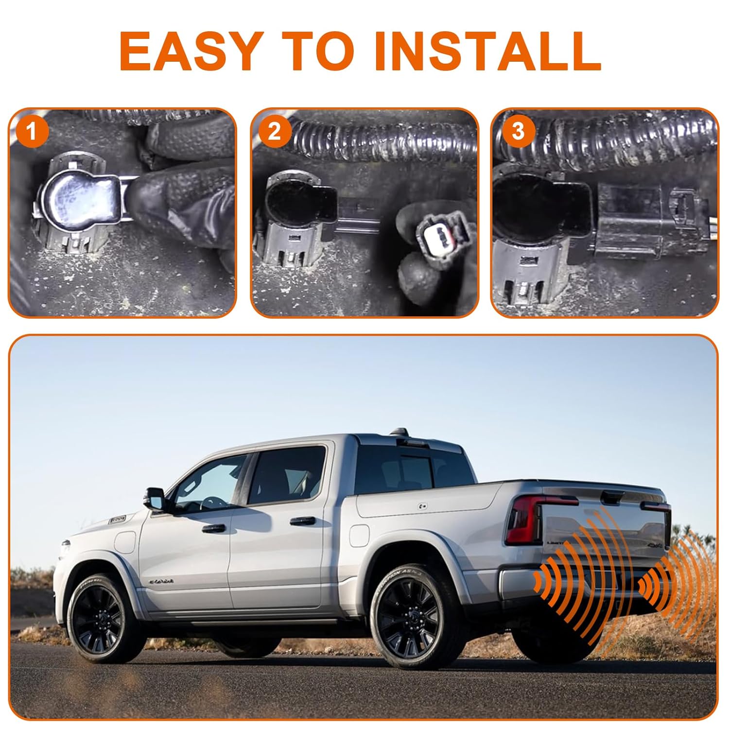 ORANGLES 4PCS Reverse Backup Parking Assist Sensor Kit – Compatible with Toyota RAV4, Tacoma & Tundra | OEM Replacement 89341-0C010 / 89341-0C020 - high resolution display - Image 2 of 6 | perfect for office | California | Free Shipping ORANGLES
