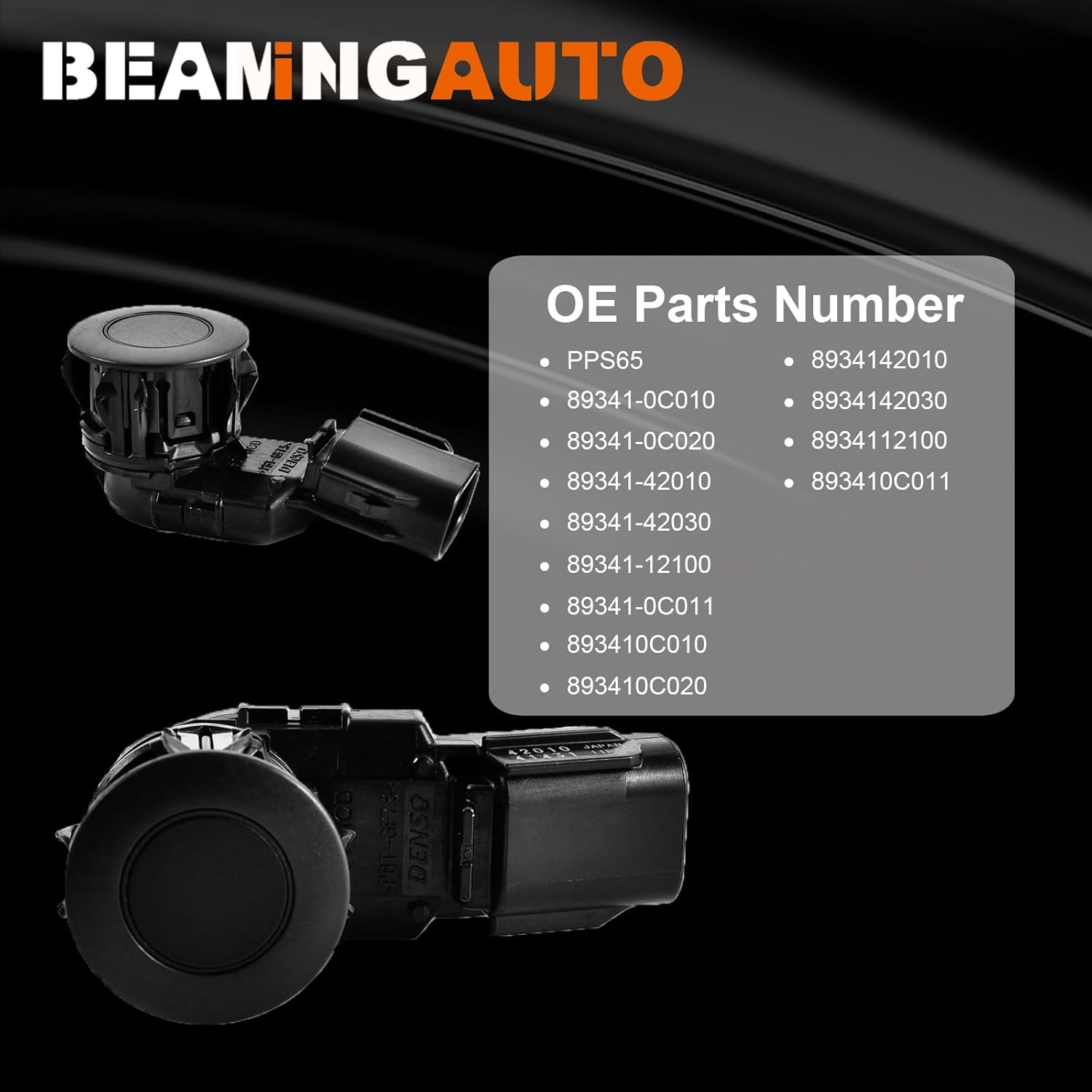 ORANGLES 4PCS Reverse Backup Parking Assist Sensor Kit – Compatible with Toyota RAV4, Tacoma & Tundra | OEM Replacement 89341-0C010 / 89341-0C020 - detailed closeup view - Image 3 of 6 | great for travel | Texas | Free Shipping ORANGLES