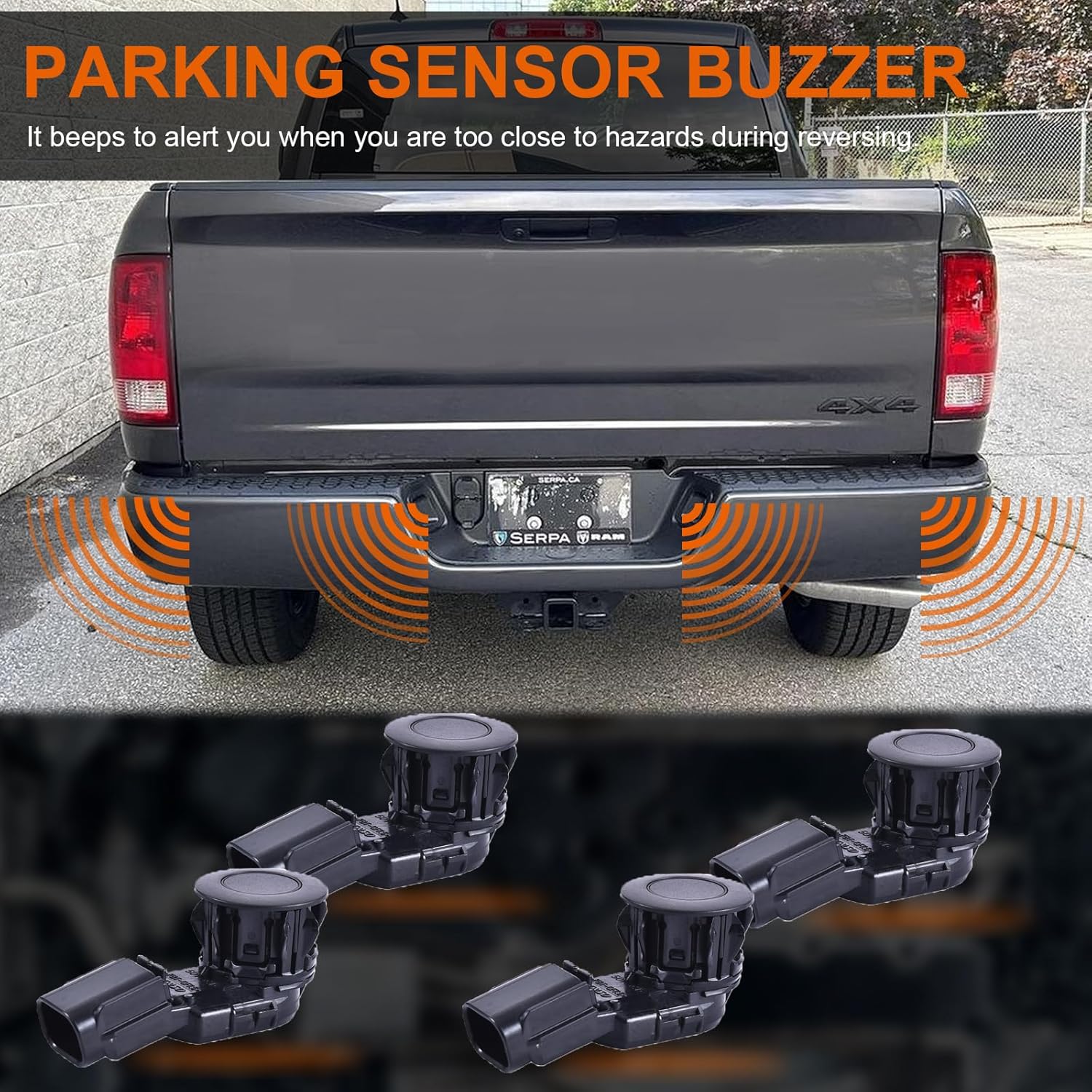 ORANGLES 4PCS Reverse Backup Parking Assist Sensor Kit – Compatible with Toyota RAV4, Tacoma & Tundra | OEM Replacement 89341-0C010 / 89341-0C020 - full product showcase - Image 5 of 6 | suitable for professionals | Florida | Free Shipping ORANGLES