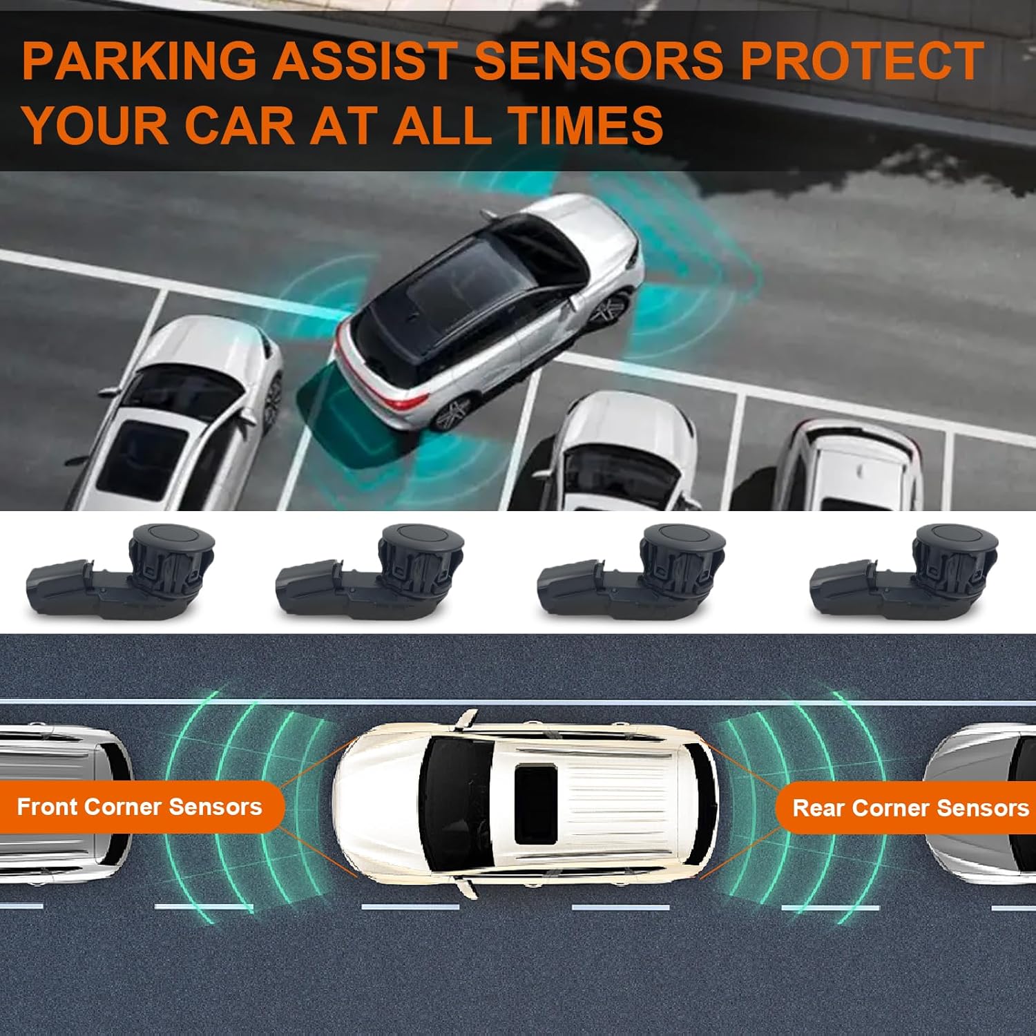 ORANGLES 4PCS Reverse Backup Parking Assist Sensor Kit – Compatible with Toyota RAV4, Tacoma & Tundra | OEM Replacement 89341-0C010 / 89341-0C020 - elegant presentation - Image 6 of 6 | designed for enthusiasts | Illinois | Free Shipping ORANGLES