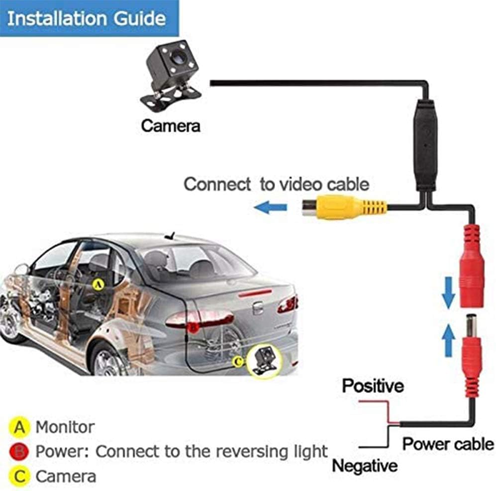 ORANGLES Camecho Vehicle Backup Camera – Waterproof 170° Wide Angle Rear View Camera with 12 LED Night Vision for Reversing & Parking - high resolution display - Image 2 of 4 | perfect for office | California | Free Shipping ORANGLES