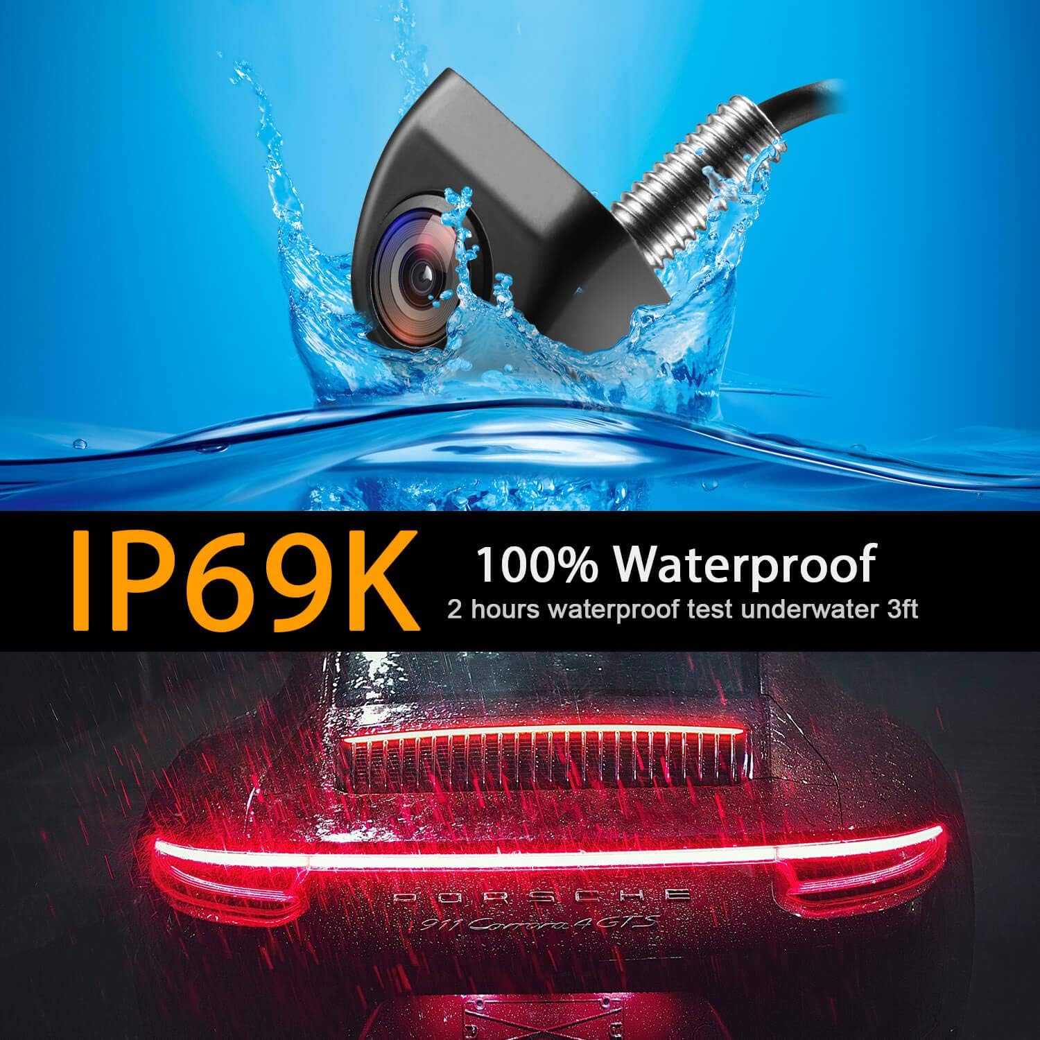 ORANGLES NATIKA Backup/Front View Camera – HD OEM Style Reverse Camera with IP69K Waterproof Design, Night Vision & Super Wide Angle for Cars, Trucks & SUVs - angled perspective - Image 4 of 4 | excellent for daily use | New York | Free Shipping ORANGLES