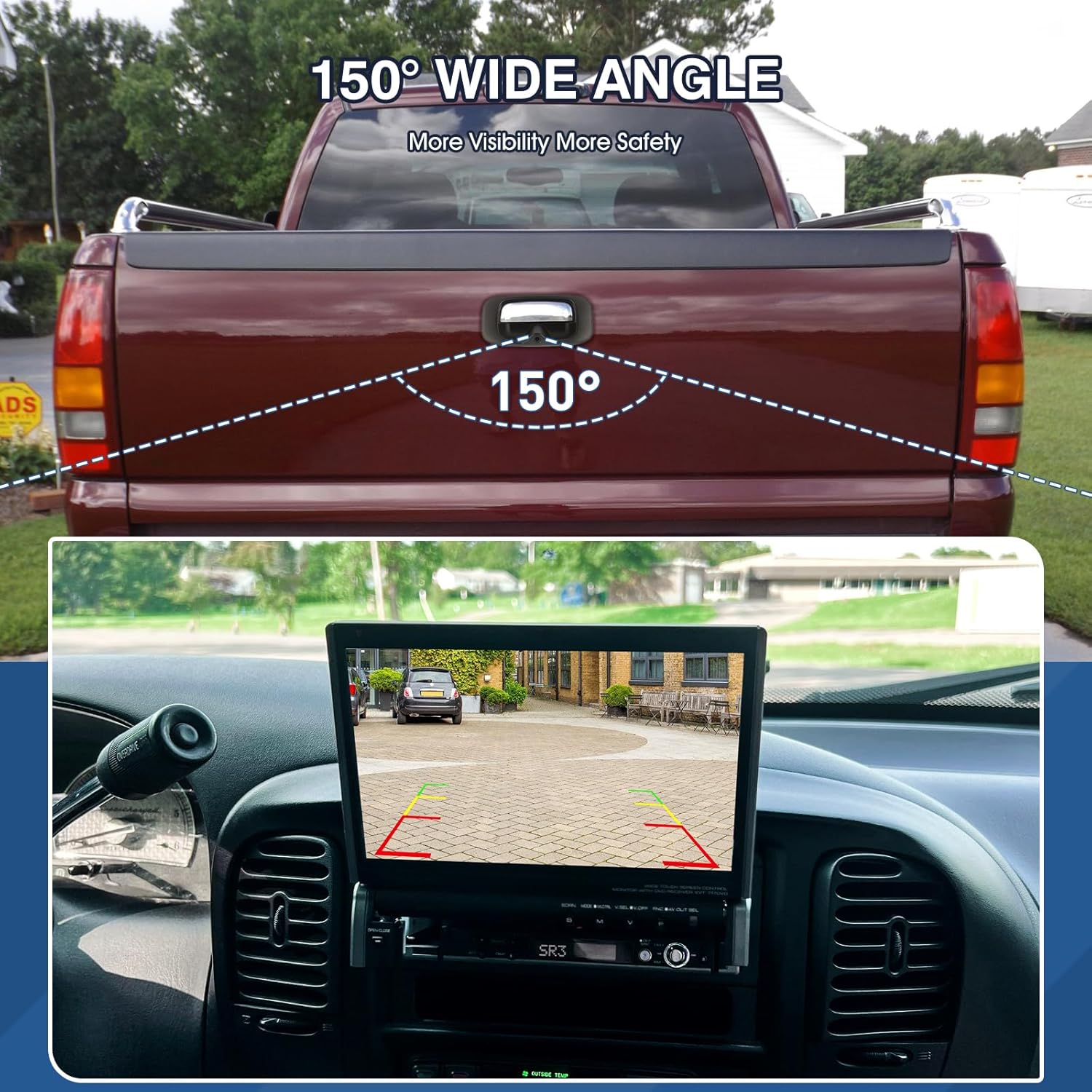 ORANGLES Tailgate Handle Backup Camera – Compatible with Chevy Silverado & GMC Sierra 1500/2500/3500 HD (1999–2007 Classic) Rear View Park Assist Camera RCA Plug Replacement 15228539 - detailed closeup view - Image 3 of 4 | great for travel | Texas | Free Shipping ORANGLES