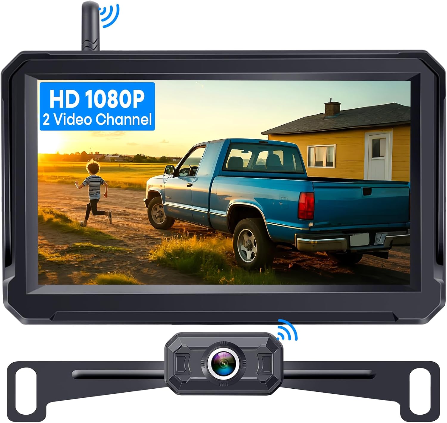 Wireless Backup Camera for Trucks – 5” 1080P HD Display with Night Vision, IP69K Waterproof Rear View Camera & Dual-Camera Support | Befumly H21