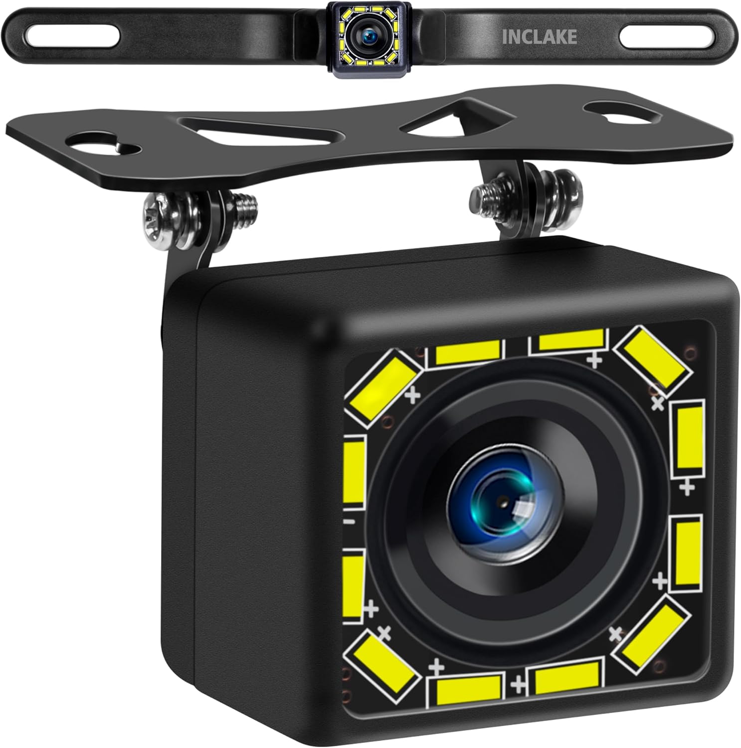 Car Backup Camera Ultra HD – Rear View Camera with 12 LED Night Vision, 140° Wide Angle & Waterproof Design with Multiple Mount Brackets for Cars, SUVs & Trucks