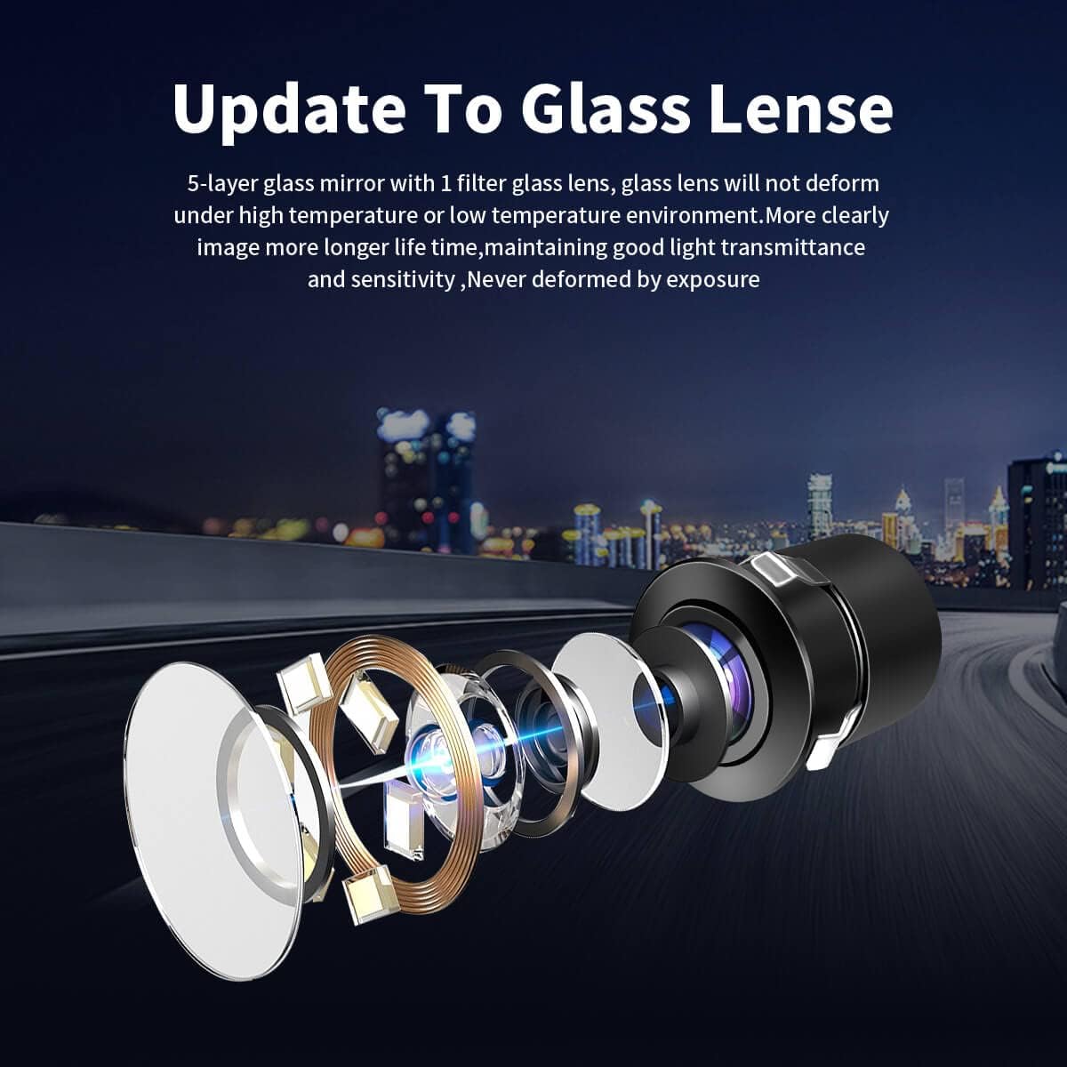 ORANGLES HD CMOS Wide Angle Backup Camera – Rear/Front/Side View Reverse Parking Camera with Waterproof Design & Dual Installation Options for Cars - high resolution display - Image 2 of 4 | perfect for office | California | Free Shipping ORANGLES