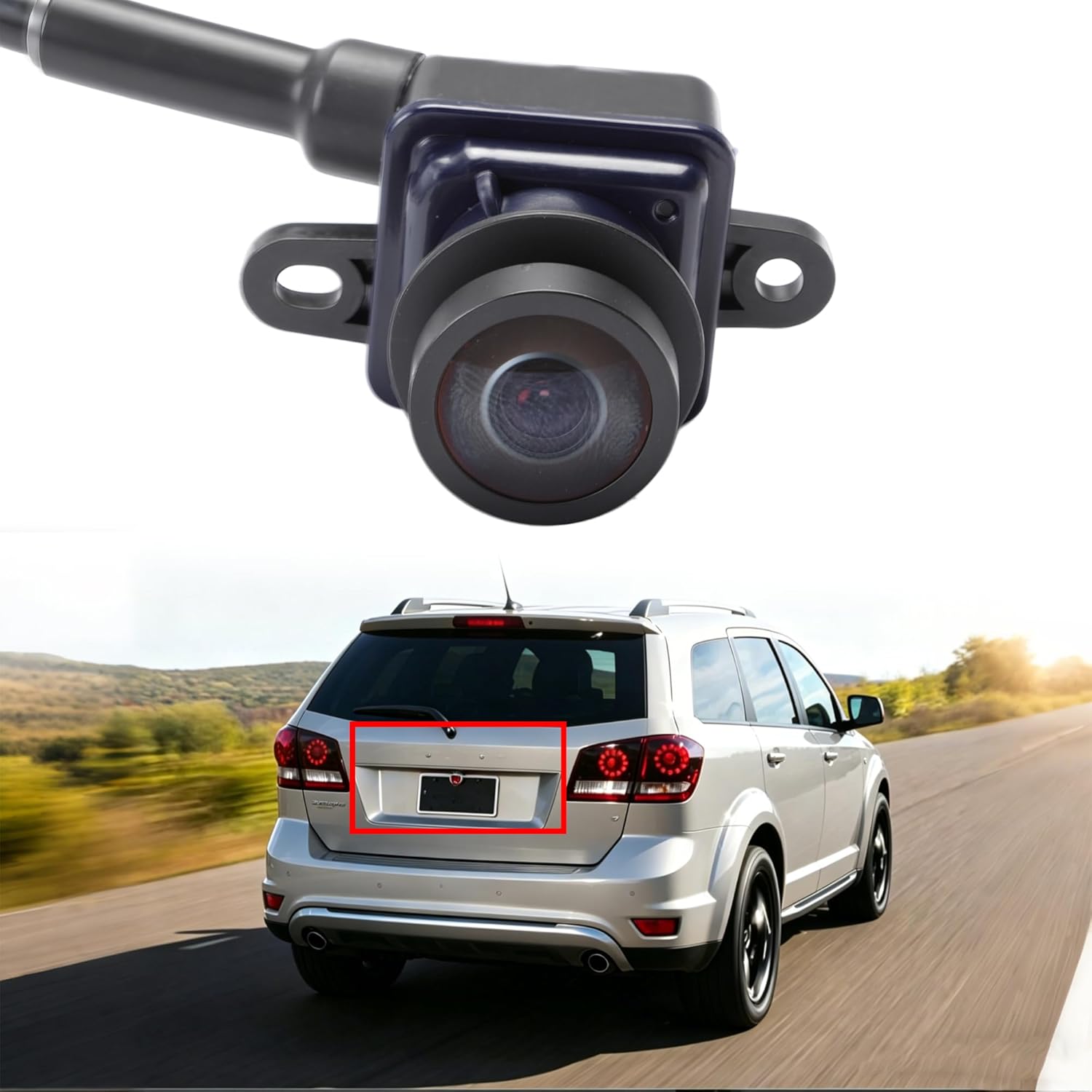 Rear View Backup Camera Compatible with Dodge Journey 2011–2020 – Park Assist Reverse Camera Replacement OE 56054158AG / 56054158AB-AF