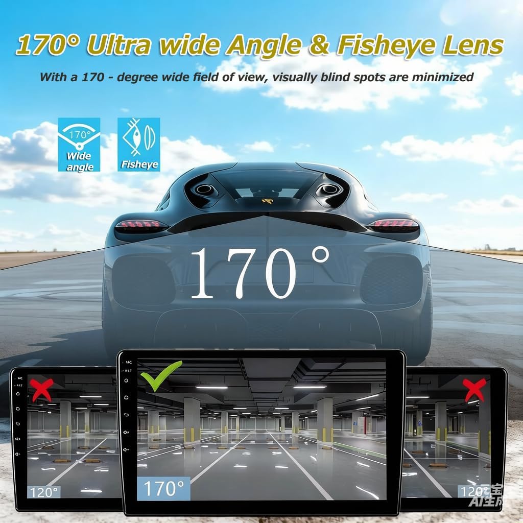 ORANGLES 1080P AHD Backup Camera – 170° Wide Angle 360° Rotatable Reverse Camera with Night Vision & IP69K Waterproof Design for Trucks, Cars & SUVs - high resolution display - Image 2 of 4 | perfect for office | California | Free Shipping ORANGLES