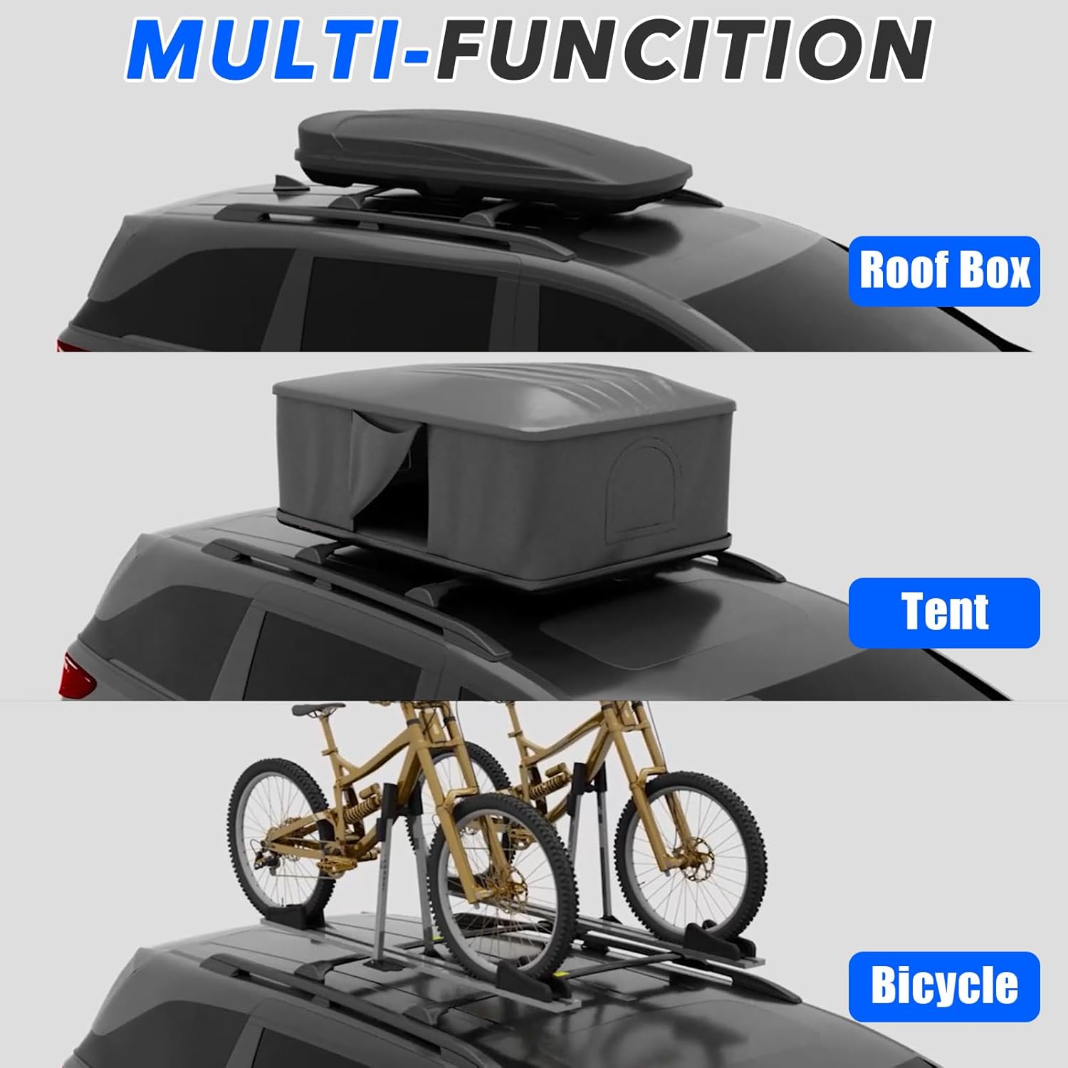 ORANGLES 4PCS Roof Rack Side Rails & Cross Bars Compatible with Honda Odyssey 2018–2026 – Black Roof Rails for Luggage, Kayaks, Bikes & Canoes - high resolution display - Image 2 of 4 | perfect for office | California | Free Shipping ORANGLES