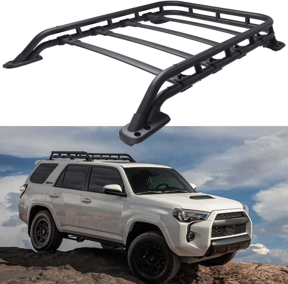 Roof Rack Basket Compatible with Toyota 4Runner 2010–2024 – Rooftop Cargo Basket with Extra Bars & Heavy Duty Luggage Carrier