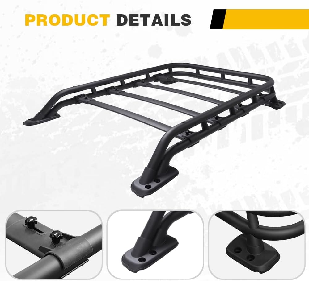 ORANGLES Roof Rack Basket Compatible with Toyota 4Runner 2010–2024 – Rooftop Cargo Basket with Extra Bars & Heavy Duty Luggage Carrier - high resolution display - Image 2 of 4 | perfect for office | California | Free Shipping ORANGLES